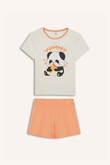 Girl Children Pajama Set Short Sleeve Pajama Mounted Flexible Certain Shorts Pajamas Under