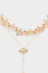 Women 2-Piece Gold Necklace