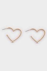 Women's Heart Gold Earrings