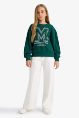 Girl School Relax Fit Crew Neck Printed 2-Pack Sweatshirt