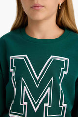 Girl School Relax Fit Crew Neck Printed 2-Pack Sweatshirt