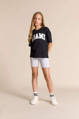 Girl's Relax Fit Crew Neck Printed Short Sleeve T-Shirt