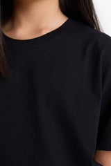 Girl's Relax Fit Crew Neck Short Sleeve School T-Shirt