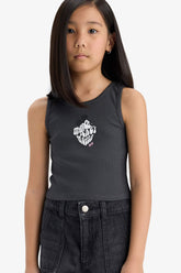 Girls Disney Mickey & Minnie Crew Neck Tank Top