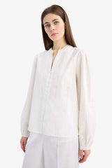 Regular Fit Crew Neck Embroidered Long Sleeve Shirt