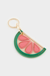 Charm Keychain With Pink Lemon Motif
