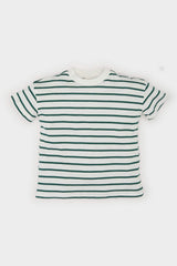 Men's Baby Bike Collar Striped Short Sleeve T-Shirt