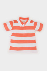 Baby Boy Striped Pique Short Sleeve Polo T-Shirt