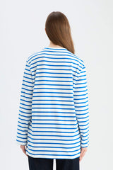 Regular Fit Crew Neck Striped T-Shirt Tunic