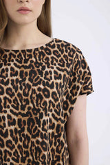 Regular Fit Crew Neck Short Sleeve Blouse