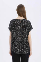 Regular Fit Crew Neck Short Sleeve Blouse