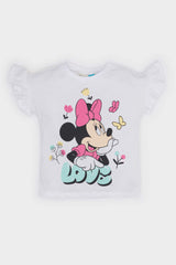 Baby Girl Disney Mickey & Minnie Crew Neck Short Sleeve T-Shirt