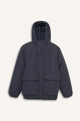 Boys Water Repellent Hooded Zippered Puffer Coat