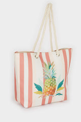 Women Pineapple Patterned Beach Bag