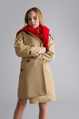 Girl with Belt Trench Coat