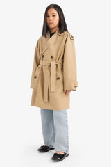 Girl with Belt Trench Coat