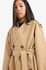 Girl with Belt Trench Coat