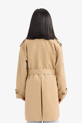 Girl with Belt Trench Coat