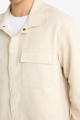 Regular Fit Twill Shirt Jacket