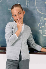 Girl's V-Neck Buttoned School Knitwear Cardigan