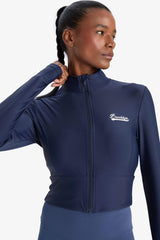 DeFactoFit Slim Fit Slim Cut Stand Collar Printed Ultra Flexible Zippered Cardigan