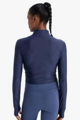 DeFactoFit Slim Fit Slim Cut Stand Collar Printed Ultra Flexible Zippered Cardigan