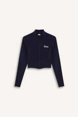 DeFactoFit Slim Fit Slim Cut Stand Collar Printed Ultra Flexible Zippered Cardigan