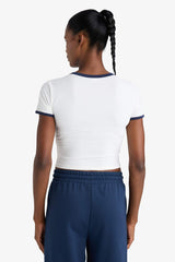 DeFactoFit Crop Crew Neck Printed Sports Short Sleeve T-Shirt