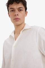 Regular Fit Polo Collar Cotton Long Sleeve Shirt