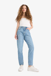 Lina Mom Fit High Waist Straight Leg Jeans