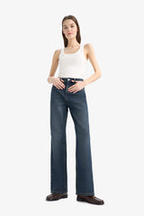 90's Wide Leg High Waist Straight Leg Long Jeans