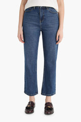 Straight Fit High Waist Straight Leg Jeans