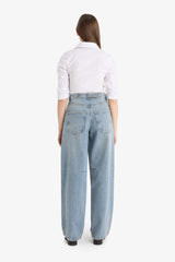 Baggy Fit High Waist Straight Leg Long Jeans