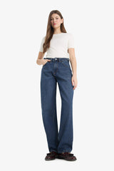 Carpenter Fit High Waist Straight Leg Jeans