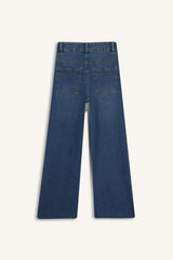 Culotte High Waist Straight Leg Jeans