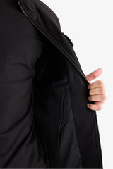 Slim Fit, Slim Cut, Stand Collar, Lined, Zippered, Pocketed Winter Puffer Coat