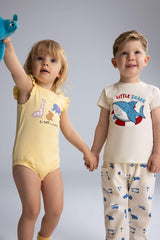 Baby Girl Newborn Animal Patterned Corduroy Snap Bodysuit