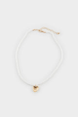 Women's Heart Pearl Gold Necklace