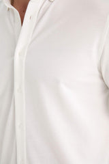 Regular Fit Polo Collar Cotton Long-Sleeve Shirt