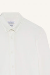 Regular Fit Polo Collar Cotton Long-Sleeve Shirt