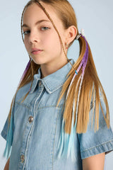 Girl's 4-Piece Butterfly-Colored Hair Snap Barrette Set