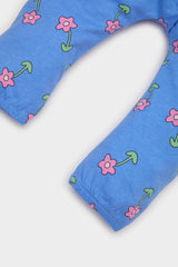 Baby Girl Newborn Floral Combed Cotton 2 Piece Jumpsuits