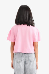 Girls Snoopy Crew Neck Short Sleeve T-Shirt