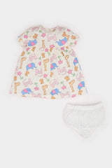 Baby Girl Animal Patterned Corduroy Camisole 2 Piece Set