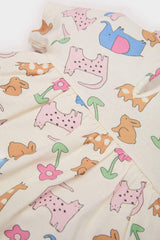 Baby Girl Animal Patterned Corduroy Camisole 2 Piece Set