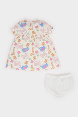 Baby Girl Animal Patterned Corduroy Camisole 2 Piece Set