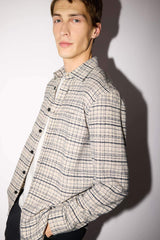 Regular Fit Polo Collar Flannel Long Sleeve Shirt