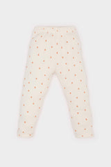Baby Girl Regular Fit Heart Patterned Corduroy Trousers