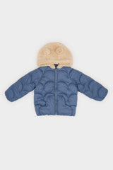 Baby Boy Hooded Zippered Quilted Coat