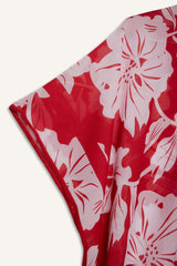 Regular Fit Tropical Printed Chiffon Beach Kimono-Fall in Love